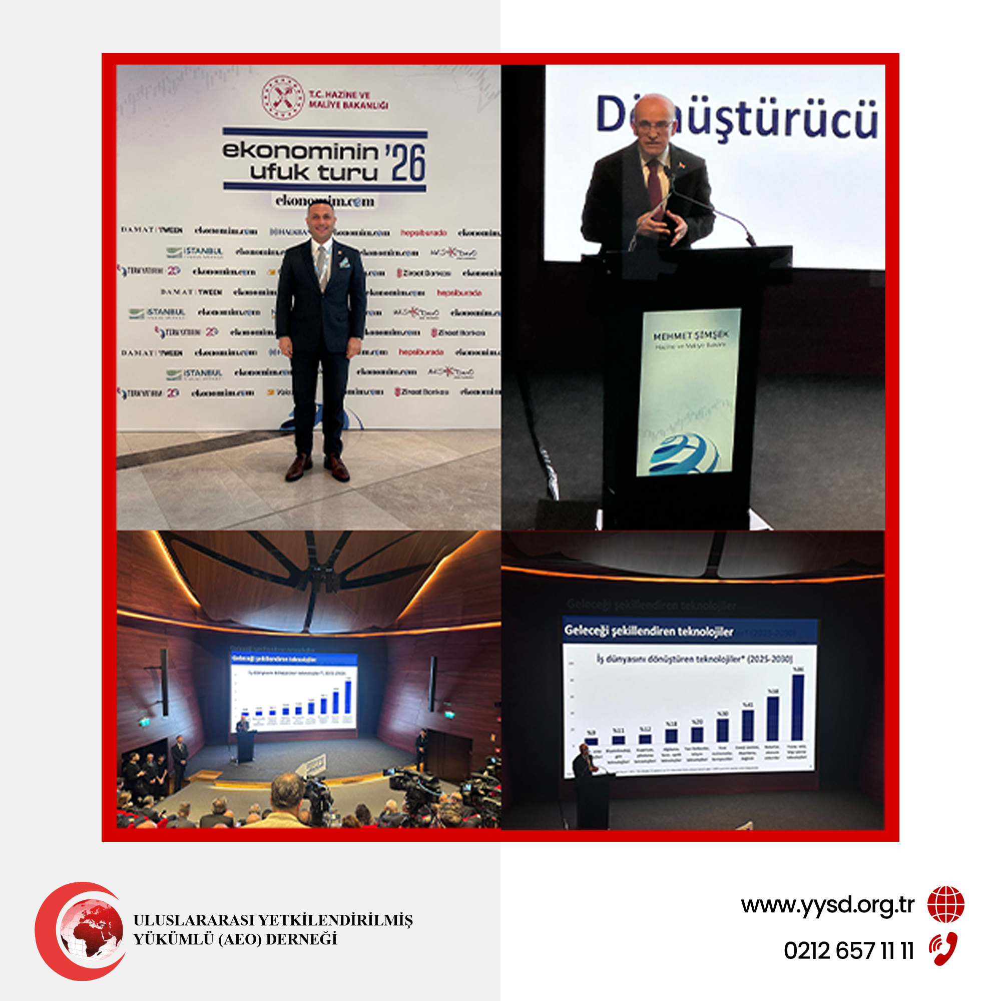On Saturday, February 28, our Chairman of the Board, Mr. Mehmet Altay YEGİN, represented our association at the summit where our Minister of Treasury and Finance, Mr. Mehmet Şimşek, was the keynote speaker.
